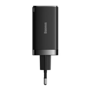 CHG Baseus GaN5 Pro hálózati gyorstöltő 65W, 2×USB Type-C + USB Type-A, fekete + 100W USB Type-C, 1m kábel