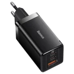 Baseus GaN5 Pro hálózati gyorstöltő 65W, 2×USB Type-C + USB Type-A, fekete + 100W USB Type-C, 1m kábel - Image 4