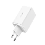 Baseus GaN6 Pro hálózati gyorstöltő 65W, 2×USB Type-C + 2×USB Type-A, fehér + 100W USB Type-C, 1m kábel - Image 4