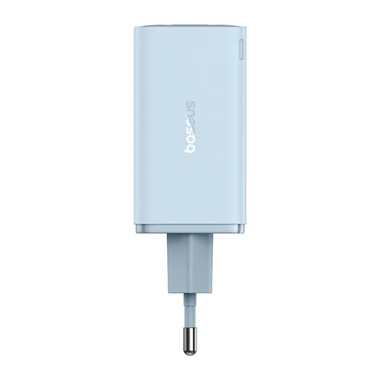 Baseus GaN6 Pro hálózati gyorstöltő 65W, 2×USB Type-C + 2×USB Type-A, kék + 100W USB Type-C, 1m kábel