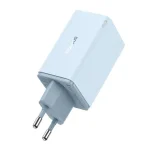 Baseus GaN6 Pro hálózati gyorstöltő 65W, 2×USB Type-C + 2×USB Type-A, kék + 100W USB Type-C, 1m kábel - Image 4