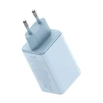 Baseus GaN6 Pro hálózati gyorstöltő 65W, 2×USB Type-C + 2×USB Type-A, kék + 100W USB Type-C, 1m kábel - Image 7