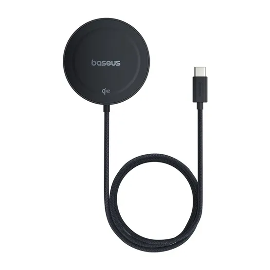 Baseus Simple Mini4 Magnetic vezeték nélküli töltő 15W, fekete