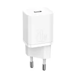 Baseus Super Si hálózati gyorstöltő 20W, USB Type-C, fehér - Image 2