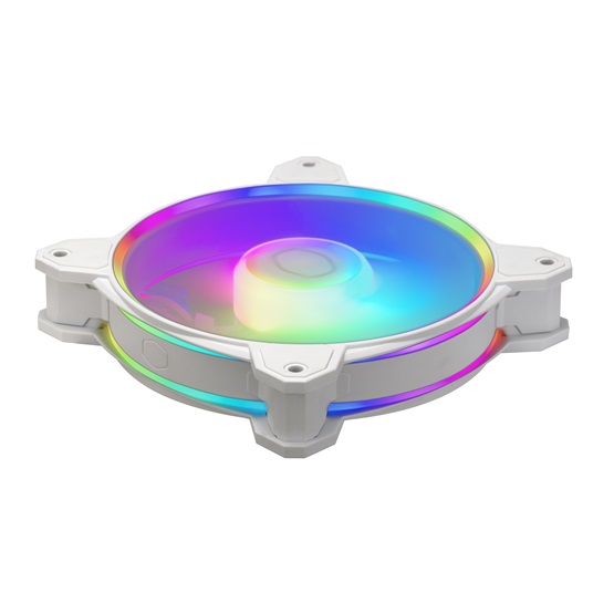 Fan Cooler Master - Case Fan - 12cm - MasterFan MF120 Halo2 - Fehér - MFL-B2DW-213P2-R2 - Image 3