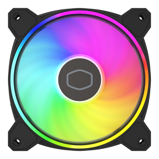 Fan Cooler Master - Case Fan - 12cm - MasterFan MF120 Halo2 - Fekete - MFL-B2DN-21NP2-R2 - Image 2