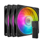 Fan Cooler Master - Case Fan - 12cm - Mobius 120P ARGB 3-Pack Fan Kit - MFZ-M2DN-243P2-R1