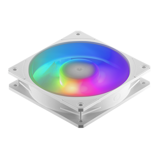 Fan Cooler Master - Case Fan - 12cm - Mobius 120P ARGB White 3-Pack Fan Kit - MFZ-M2DW-243P2-R1 - Image 4