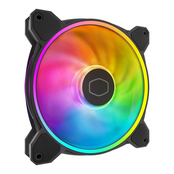 Fan Cooler Master - Case Fan - 14cm - MasterFan MF140 Halo2 - Fekete - MFL-B4DN-16NP2-R2