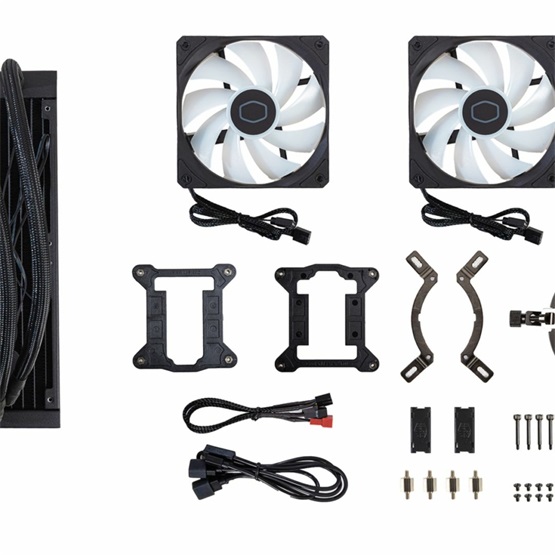 Fan_Cooler_Master_-_MasterLiquid_240L_Core_ARGB_White_-_Vizhutesuniverzalis_-_MLW-D24M-A18PZ-RW-i680551.jpg Fan Cooler Master - MasterLiquid 240L Core ARGB White - Vízhűtés/univerzális - MLW-D24M-A18PZ-RW - Image 5