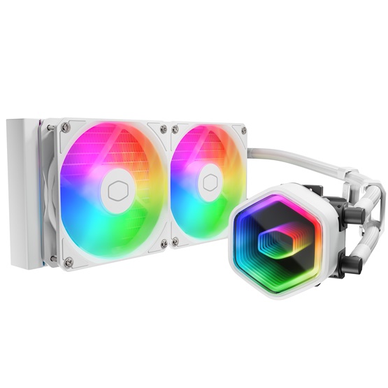 Fan_Cooler_Master_-_MasterLiquid_240_Core_II_White_Edition_-_Vizhutesuniverzalis_-_MLW-D24M-A18PA-RW-i770908.jpg Fan Cooler Master - MasterLiquid 240 Core II White Edition - Vízhűtés/univerzális - MLW-D24M-A18PA-RW - Image 1