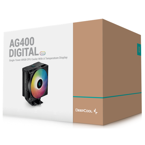 Fan DeepCool AG400 DIGITAL ARGB - Processzor hűtő - R-AG400-BKADMN-G-1 - Image 9
