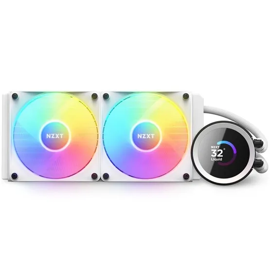 NZXT Kraken 240 240mm  2x120mm AIO RGB LCD fehér vízhűtéses processzor hűtő