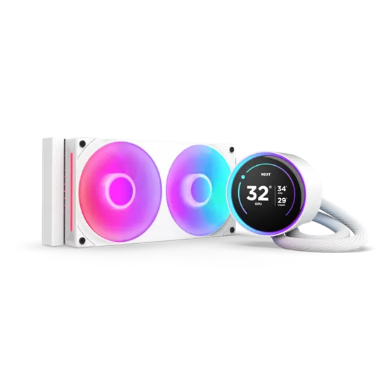 Fan NZXT - Kraken Elite 240 RGB V2 - Vízhűtés - 240mm - Fehér - RL-KR24E-W2
