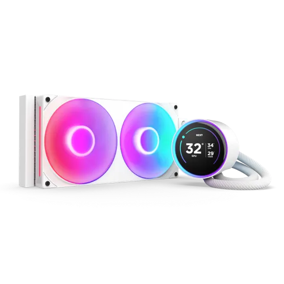 Fan NZXT - Kraken Elite 280 RGB V2 - Vízhűtés - 280mm - Fehér - RL-KR28E-W2