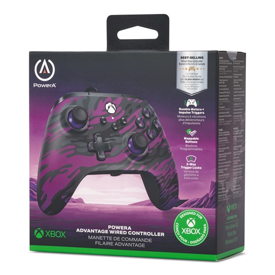 GP PowerA Advantage vezetékes Xbox Series X|S kontroller - Purple Camo - Image 6