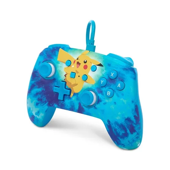 GP PowerA Enhanced Nintendo Switch vezetékes kontroller - Tie Dye Pikachu - Image 4