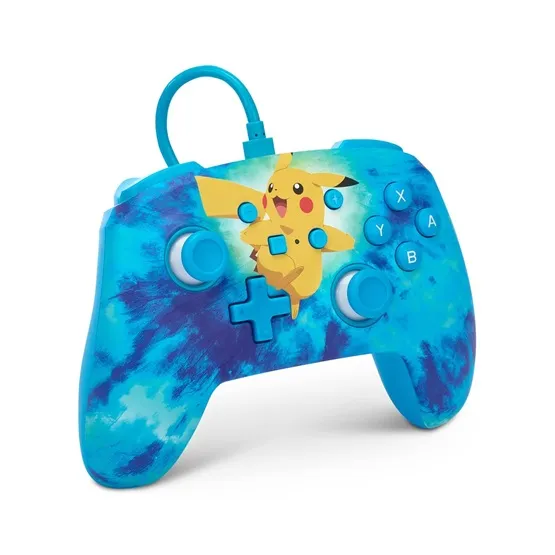 GP PowerA Enhanced Nintendo Switch vezetékes kontroller - Tie Dye Pikachu - Image 2