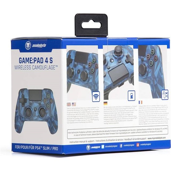 GP Snakebyte PS4 GamePad 4 S - vezeték nélküli kontroller - kék terepmintás - Image 4