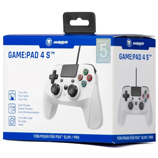 GP Snakebyte PS4 GamePad 4 S - vezetékes kontroller - szürke - Image 5