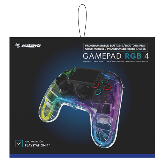 GP Snakebyte PS4 GamePad RGB 4 - vezeték nélküli kontroller - átlátszó - Image 5