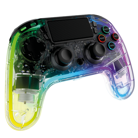 GP Snakebyte PS4 GamePad RGB 4 - vezeték nélküli kontroller - átlátszó - Image 3