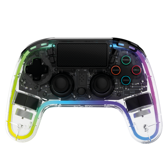 GP Snakebyte PS4 GamePad RGB 4 - vezeték nélküli kontroller - átlátszó - Image 1