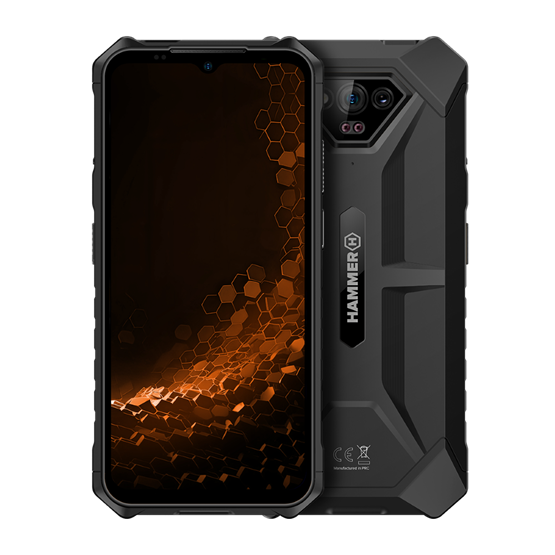 HAMMER Iron V 6,5" 6/64GB Dual SIM okostelefon - fekete - Bontott, javított termék