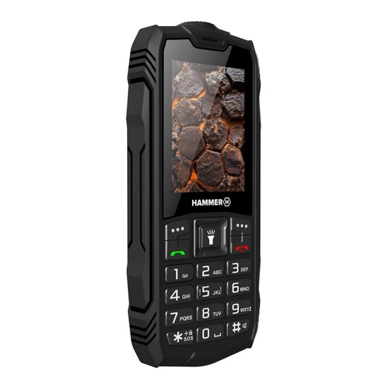 HAMMER Rock LTE 2,4" Dual SIM csepp-, por- és ütésálló mobiltelefon - fekete - Image 1