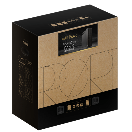 HÁZ Asus ProArt PA602 Wood Metal E-ATX - midi számítógépház - Fekete - Image 8