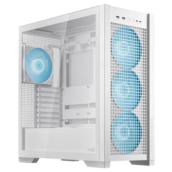 HÁZ Asus TUF GAMING GT302 TG ARGB WHITE - midi számítógépház - Fehér - Image 2