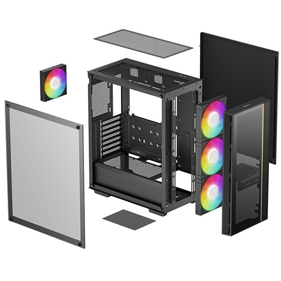 HÁZ DeepCool Midi - MATREXX55 V4 C - Fekete - R-MATREXX55-BCADA4-G-4 - Image 8