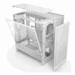 NZXT H5 Flow (2024) fehér (táp nélküli) ablakos mATX ház - Image 7