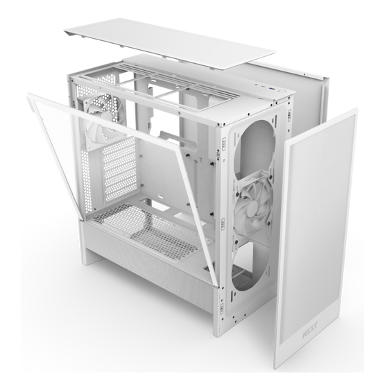 NZXT H5 Flow (2024) fehér (táp nélküli) ablakos mATX ház - Image 7