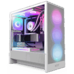 NZXT H5 Flow RGB (2024) fehér RGB (táp nélküli) ablakos mATX ház