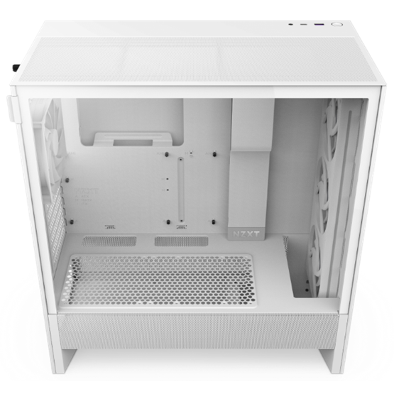 NZXT H5 Flow RGB (2024) fehér RGB (táp nélküli) ablakos mATX ház - Image 4