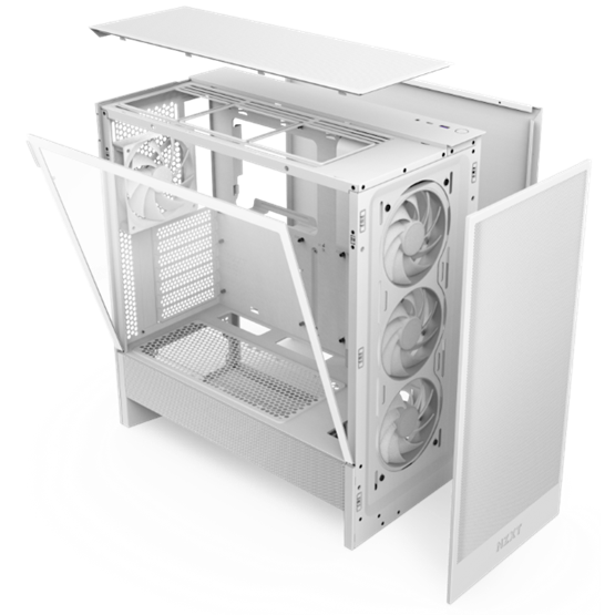 NZXT H5 Flow RGB (2024) fehér RGB (táp nélküli) ablakos mATX ház - Image 7