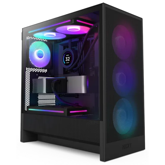 HÁZ NZXT Midi - H5 Flow RGB (2024) - Matt fekete - CC-H52FB-R1