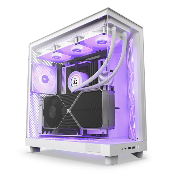 HÁZ NZXT Midi - H6 Flow RGB - Matt fehér - CC-H61FW-R1 - Image 1
