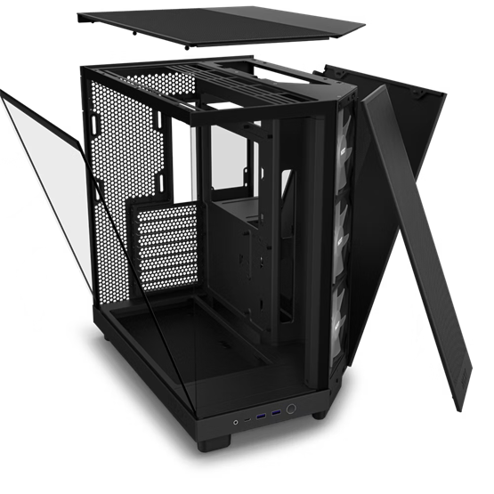 NZXT H6 Flow RGB (2023) fekete (táp nélküli) ablakos ATX ház - Image 10