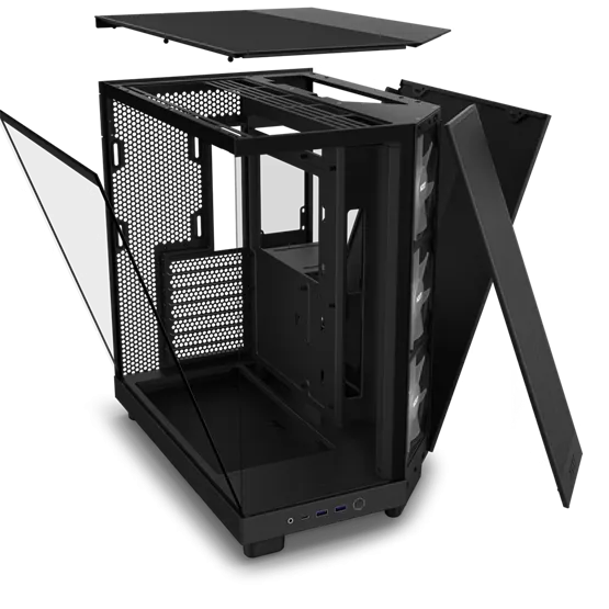 NZXT H6 Flow RGB (2023) fekete (táp nélküli) ablakos ATX ház - Image 4