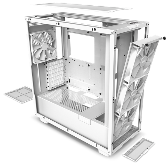 NZXT H7 Elite 2023 Fehér (Táp nélküli) ablakos ATX ház - Image 5