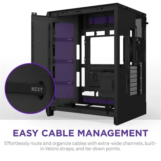 HÁZ NZXT Midi - H9 Flow (2025) - Matt fekete - CM-H92FB-01 - Image 7