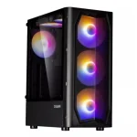 Zalman N4 REV.1 fekete (táp nélküli) ablakos ATX ház - Image 2