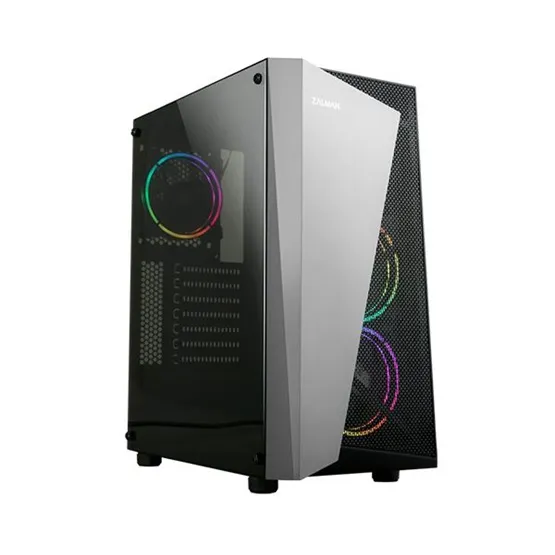 Zalman S4 PLUS fekete (táp nélküli) ablakos ATX ház