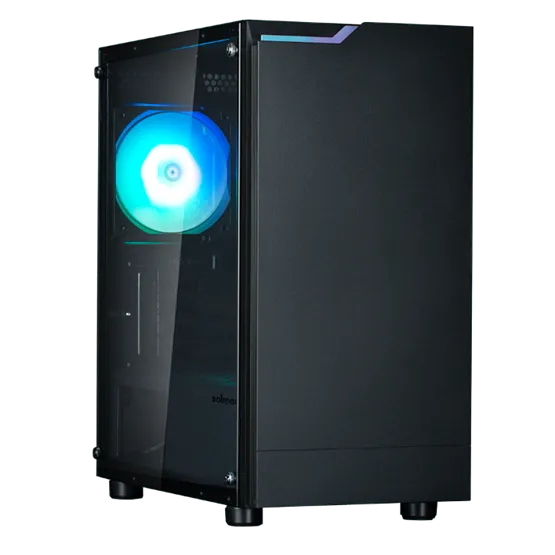 Zalman T4 PLUS Black fekete (táp nélküli) ablakos mATX ház