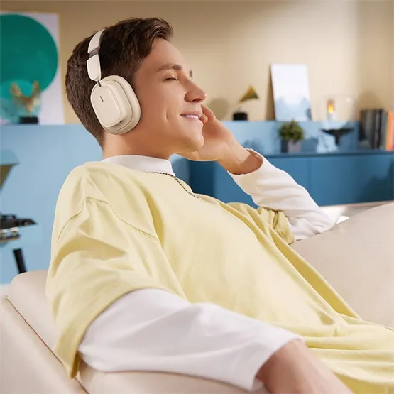 Baseus Bowie H1i Noise Cancelling Wireless Headphones vezeték nélküli fejhallgató, fehér - Image 5