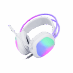 HDP MARVO Lumi 40 vezetékes fejhallgató - fehér - RGB világítás - Image 2