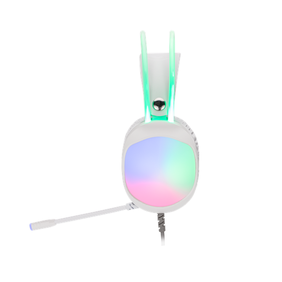 HDP MARVO Lumi 40 vezetékes fejhallgató - fehér - RGB világítás - Image 4
