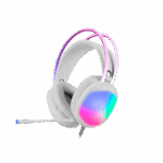 HDP MARVO Lumi 40 vezetékes fejhallgató - fehér - RGB világítás